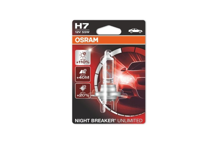 Лампа H7 OSRAM 64210NBU01B +110 Night Breaker (блистер)