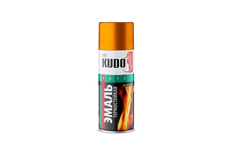 Эмаль термостойкая KUDO KU5007 520мл. (золото)