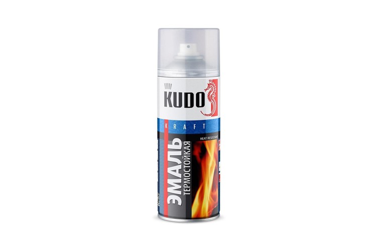 Эмаль термостойкая KUDO KU5005 520мл. (красная) (12шт)
