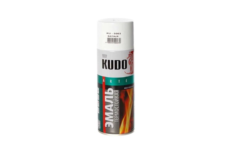 Эмаль термостойкая KUDO KU5003 520мл. (белая) (12шт)