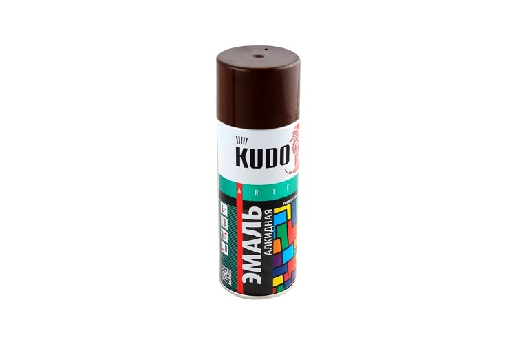 Эмаль универсальная KUDO KU1012 520мл. (коричневая) (12шт)