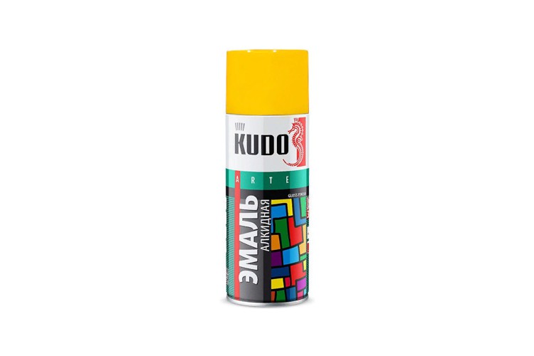 Эмаль универсальная KUDO KU1013 520мл. (желтая) (12шт)