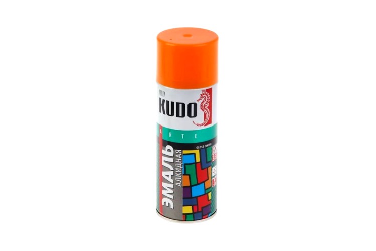 Эмаль универсальная KUDO KU1019 520мл. (оранжевая) (12шт)