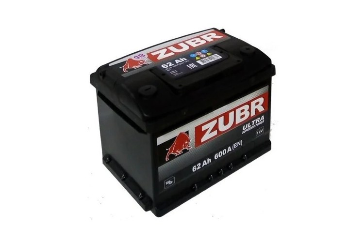 Аккумулятор ZUBR ULTRA 62 (-) (2155)