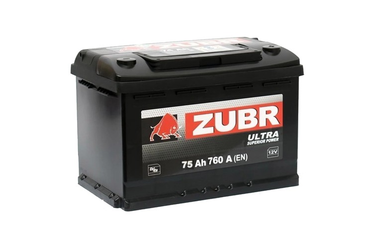 Аккумулятор ZUBR ULTRA 75 (-) (1053)