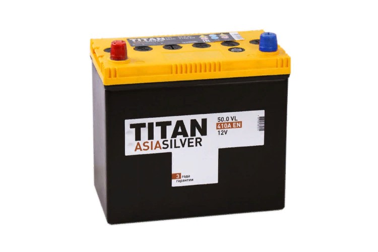 Аккумулятор TITAN Asia Silver 50 (+) (0489)