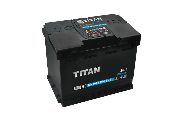 Аккумулятор TITAN Classic 60.1 (-) (1243)