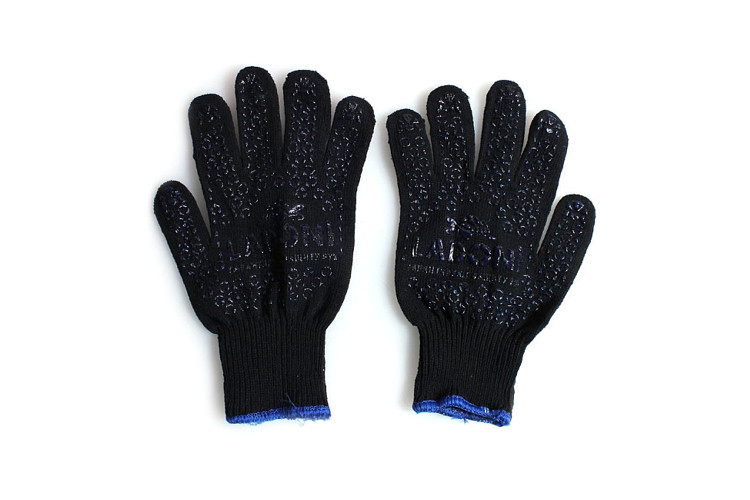 Перчатки с напылением LADONI 597P (черный-синий)