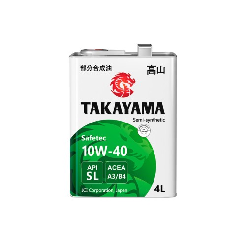 Масло моторное TAKAYAMA Safetec 10w40 4л. (SL, A3/B4)