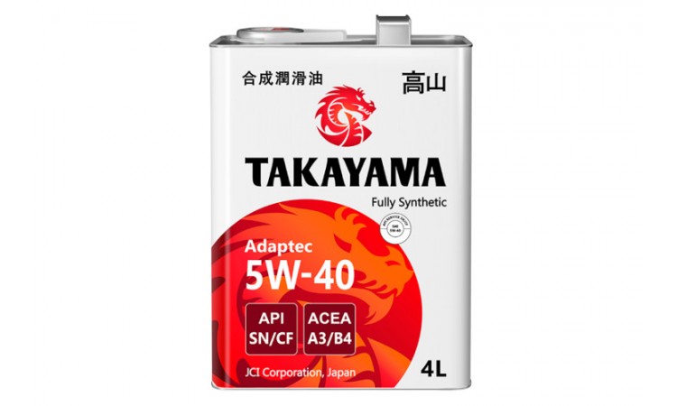 Масло моторное TAKAYAMA Adaptec 5w40 4л. (SN/CF, A3/B4)