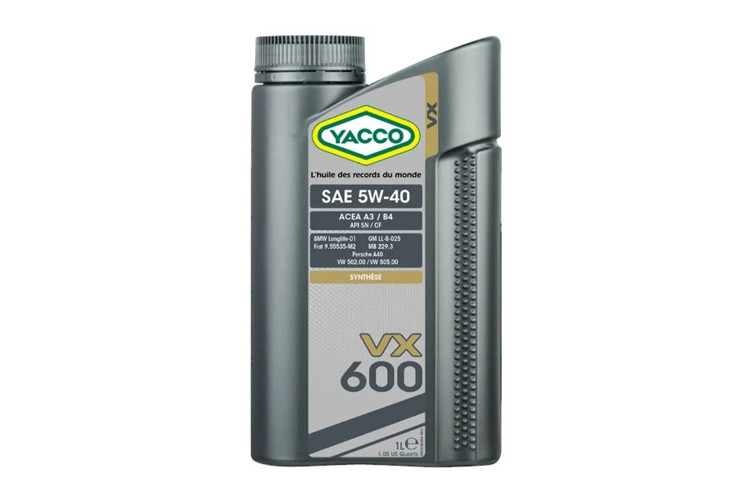 Масло моторное YACCO VX 600 5W-40 1л.