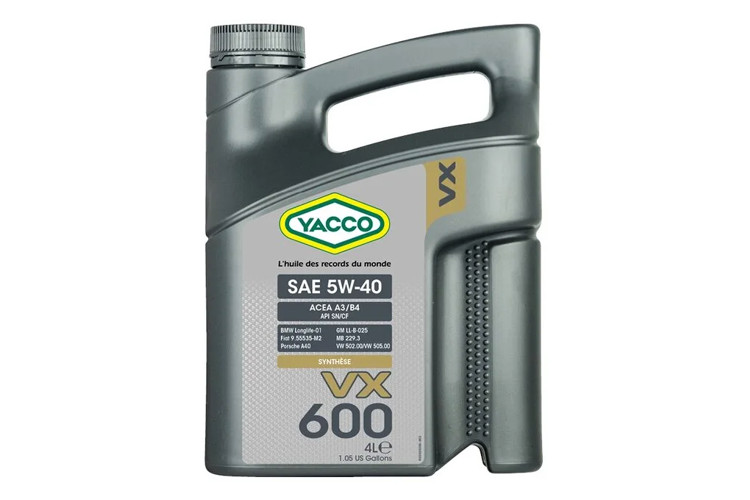 Масло моторное YACCO VX 600 5W-40 4л.