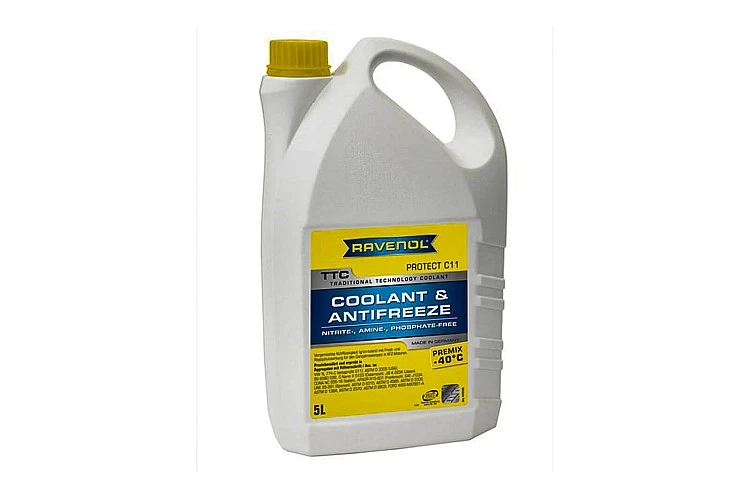 Антифриз RAVENOL TTC Premix -40 (желтый) 5л.