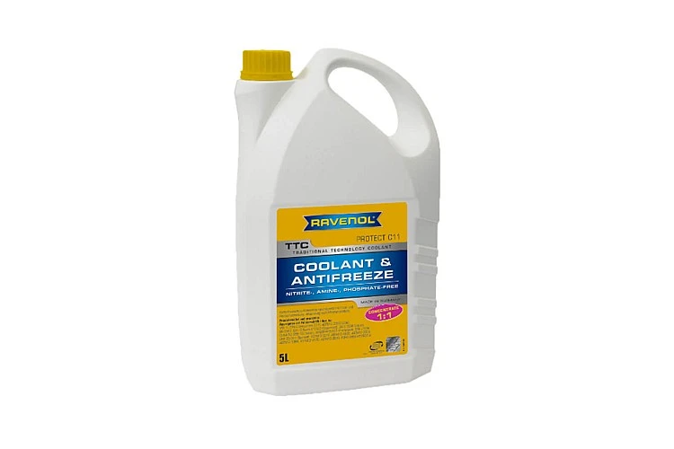 Антифриз RAVENOL TTC Premix -75 (концентрат желтый) (C11) 5л.