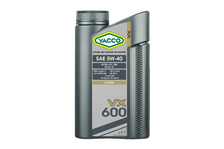 Масло моторное YACCO VX 600 5W-40 1л.