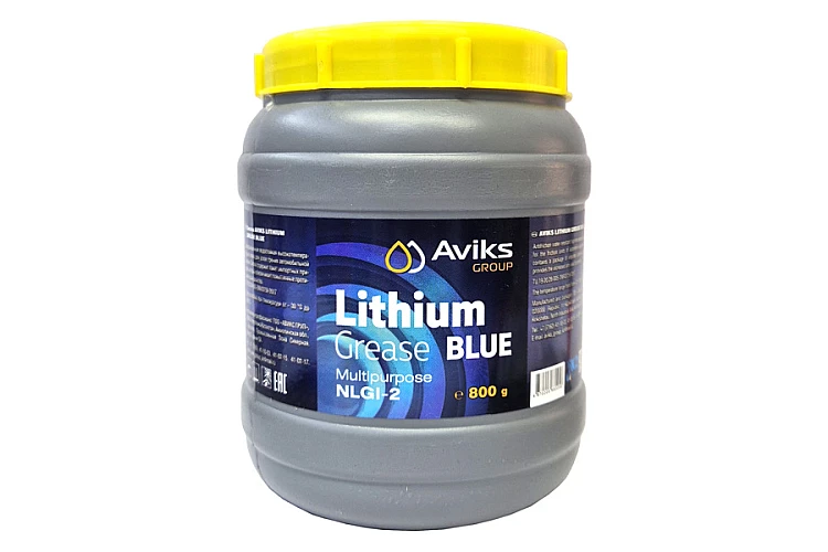 Смазка AVIKS Lithium Grease BLUE (синяя) 800гр. (банка) (12шт) / Майлау майы