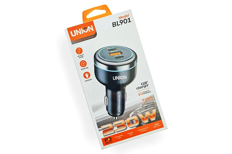 Зарядное устройство UNION BL901 (USB, 2PD) / Зарядтау құрылғысы
