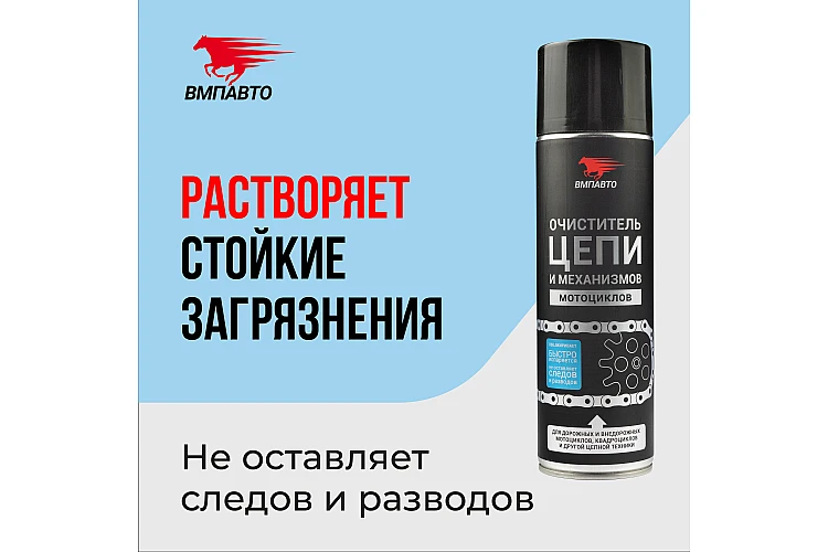 Очиститель цепи и механизмов мотоциклов VMPAUTO 650мл. (12шт) 8410 / Мотоциклдер тізбегі мен механизмдерін тазалағышы