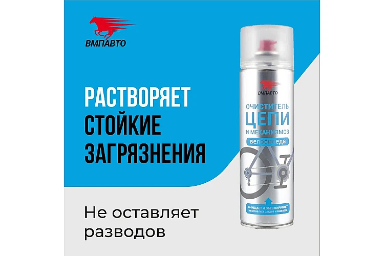 Очиститель цепи и механизмов велосипеда VMPAUTO 650мл. (12шт) 8411 / Велосипед тізбегі мен механизмдерін тазалағышы